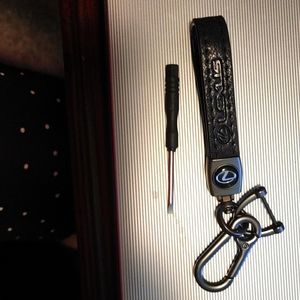 Black Leather Keychain
